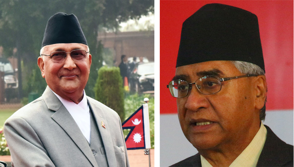 प्रधानमन्त्रीमा दावी पेश गर्न प्रधानमन्त्रीमा ओली  र कांग्रेसका सभापति शेरबहादुर देउवा छुट्टाछुटै प्रस्ताप लिएर शीतलनिवासमा