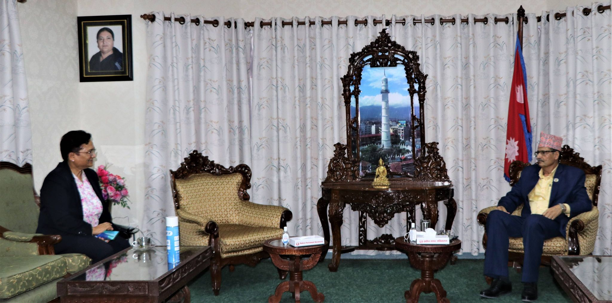 सभामुख सापकोटा र उर्जा मन्त्री बीच छलफल