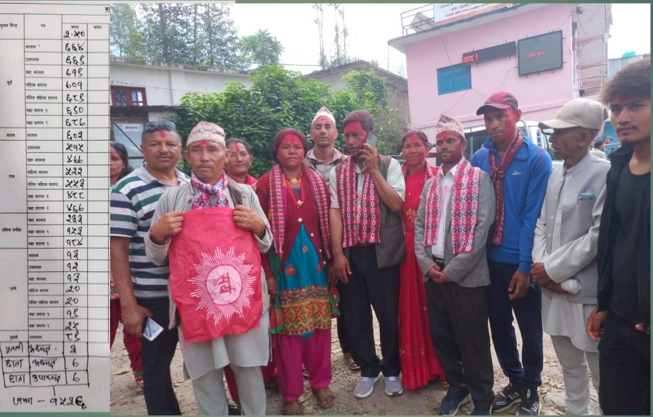 तामाकोशी गाउँपालिका वडा नम्बर १ भिरकोटमा नेकपा एमालेका उमेदवार बसन्त थापाको प्यानल नै विजयी